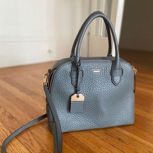 Kate Spade blue grey leather tote